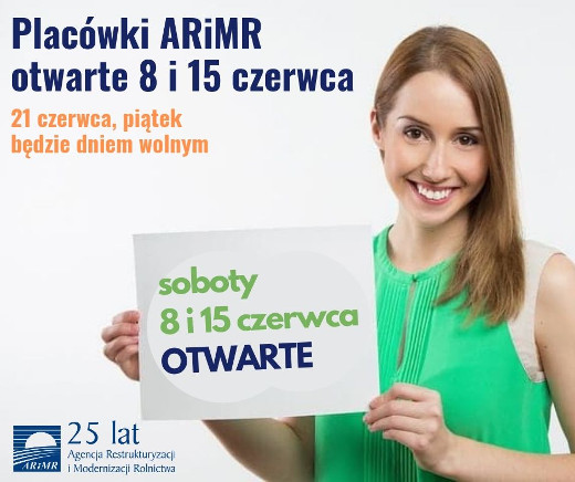 ARiMR otwarte czerwiec 2019
