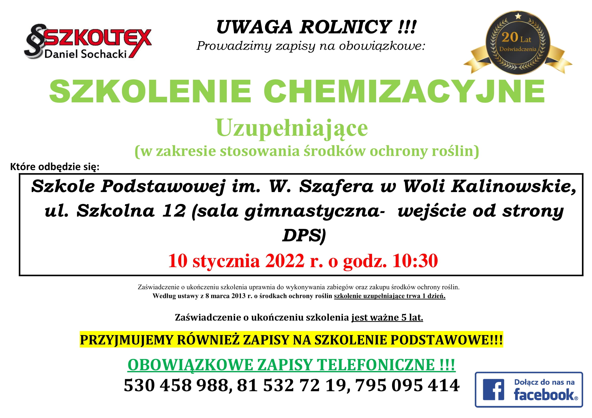MAŁOPOLSKIE SUŁOSZOWA plakat chemizacja 1