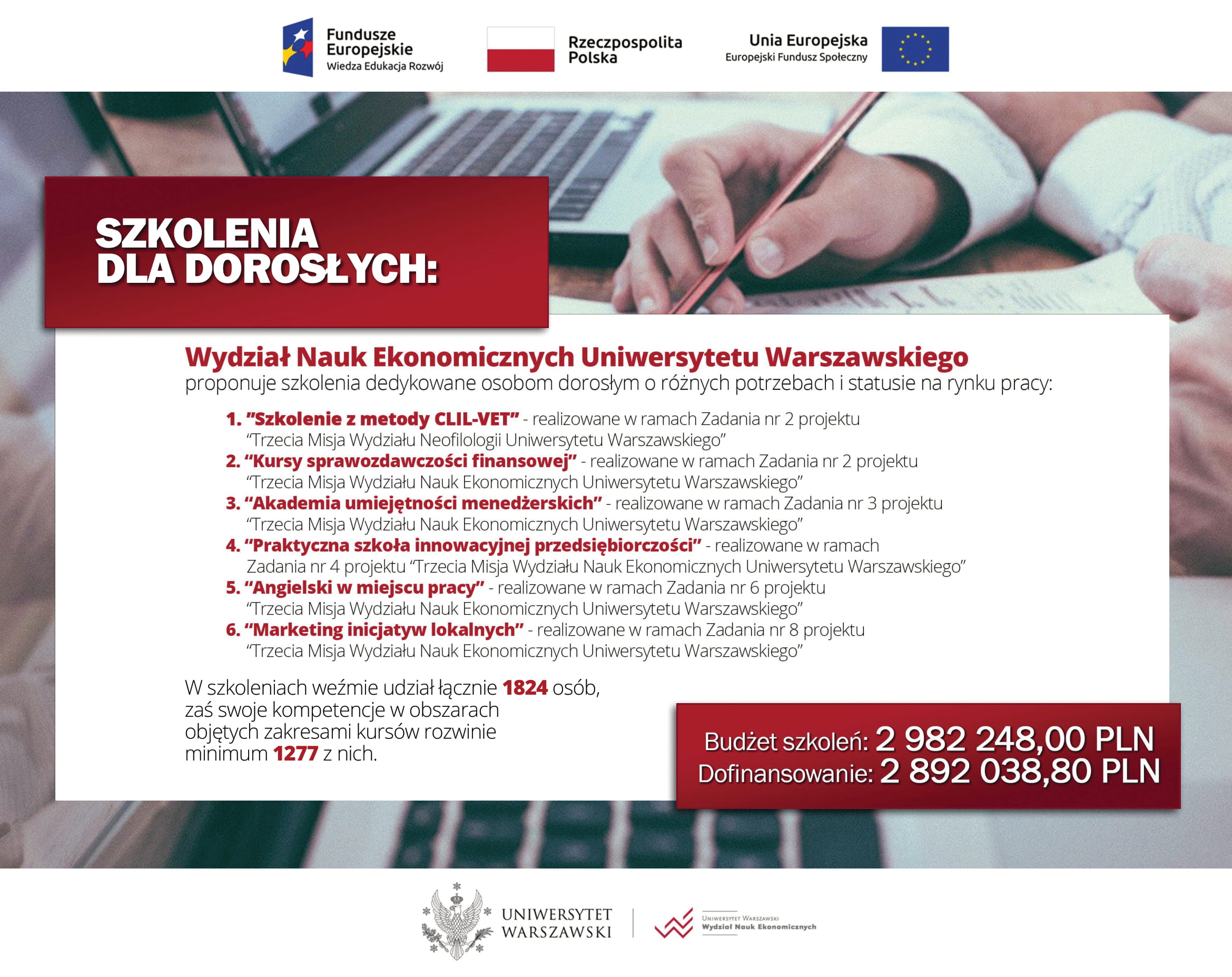Plakat kursy WNE UW osoby dorosłe 1