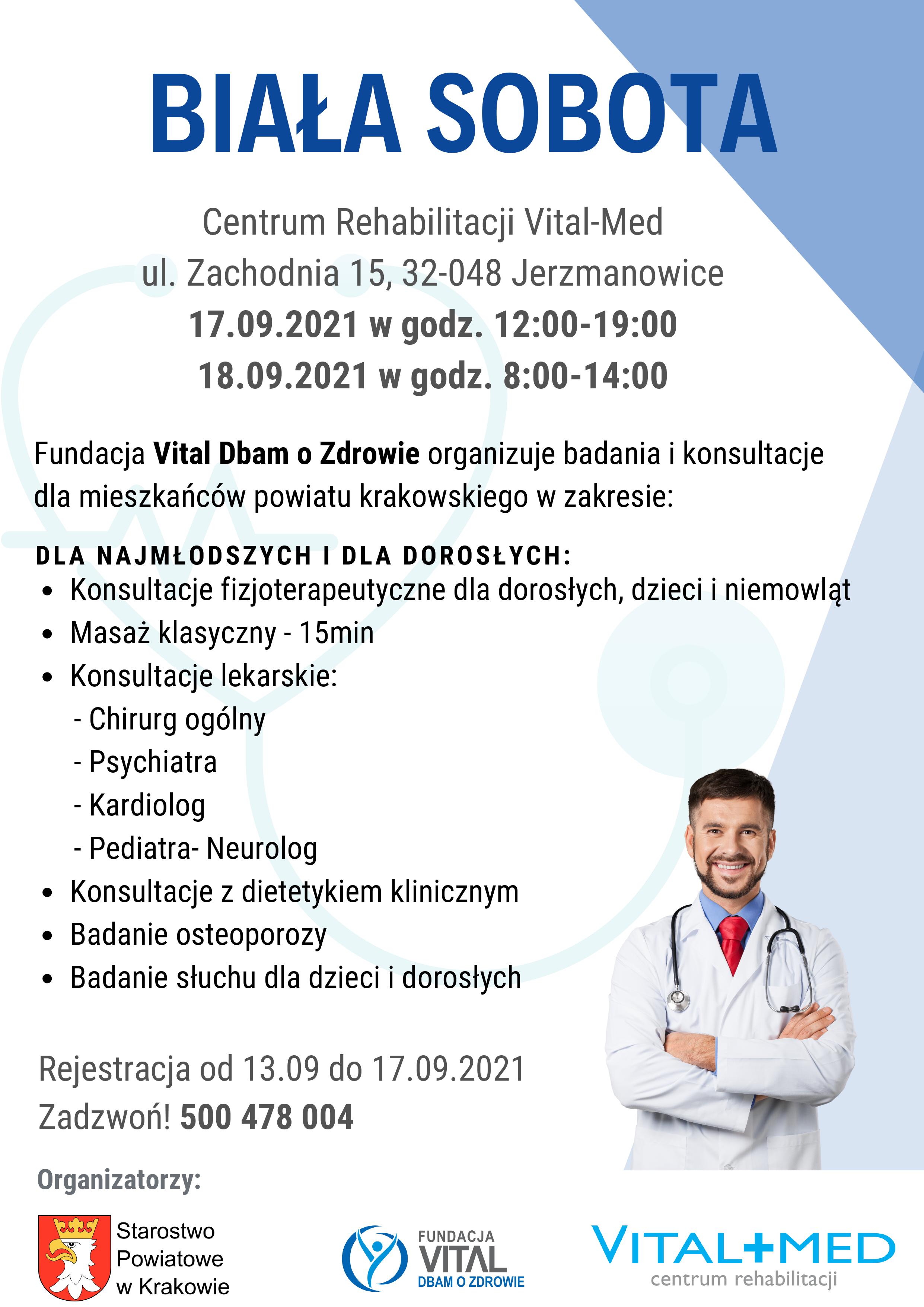Plakat Biała Sobota Vital Med obrazy