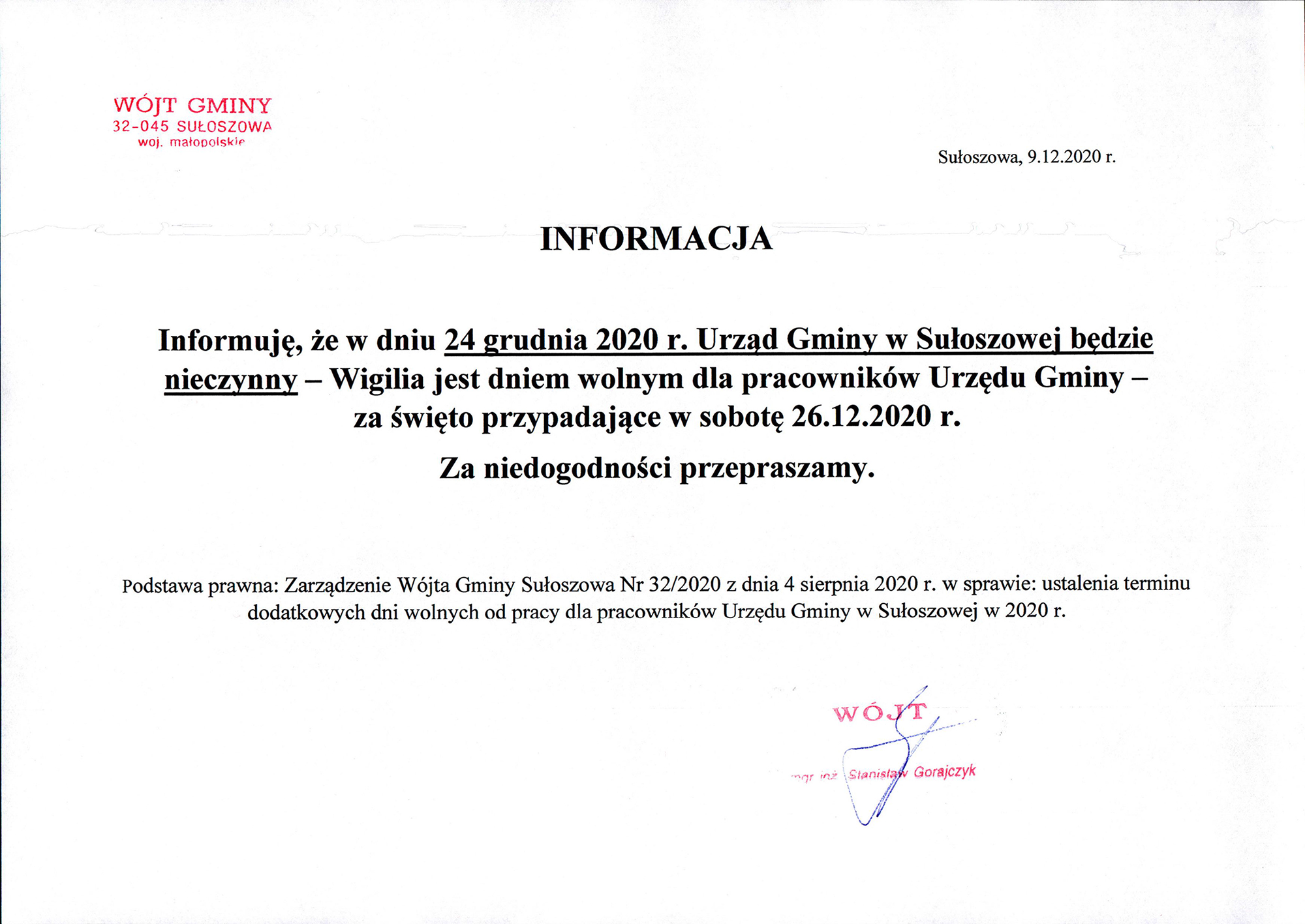 Skan Informacja dzień wolny 24.12
