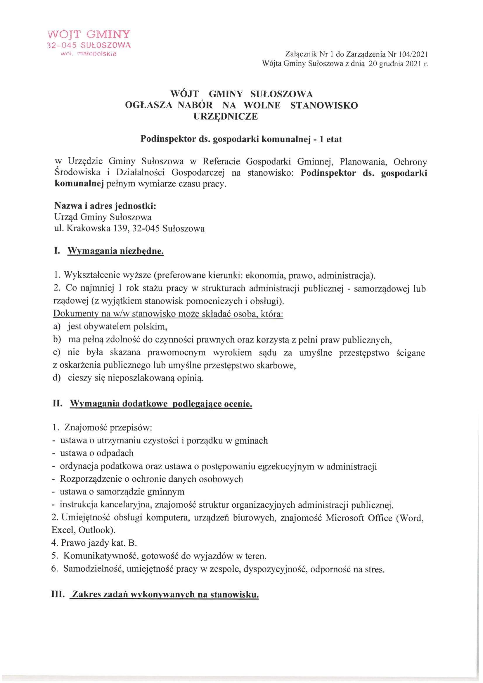 Załącznik Nr 1 do Zarz. Nr 104.2021 1