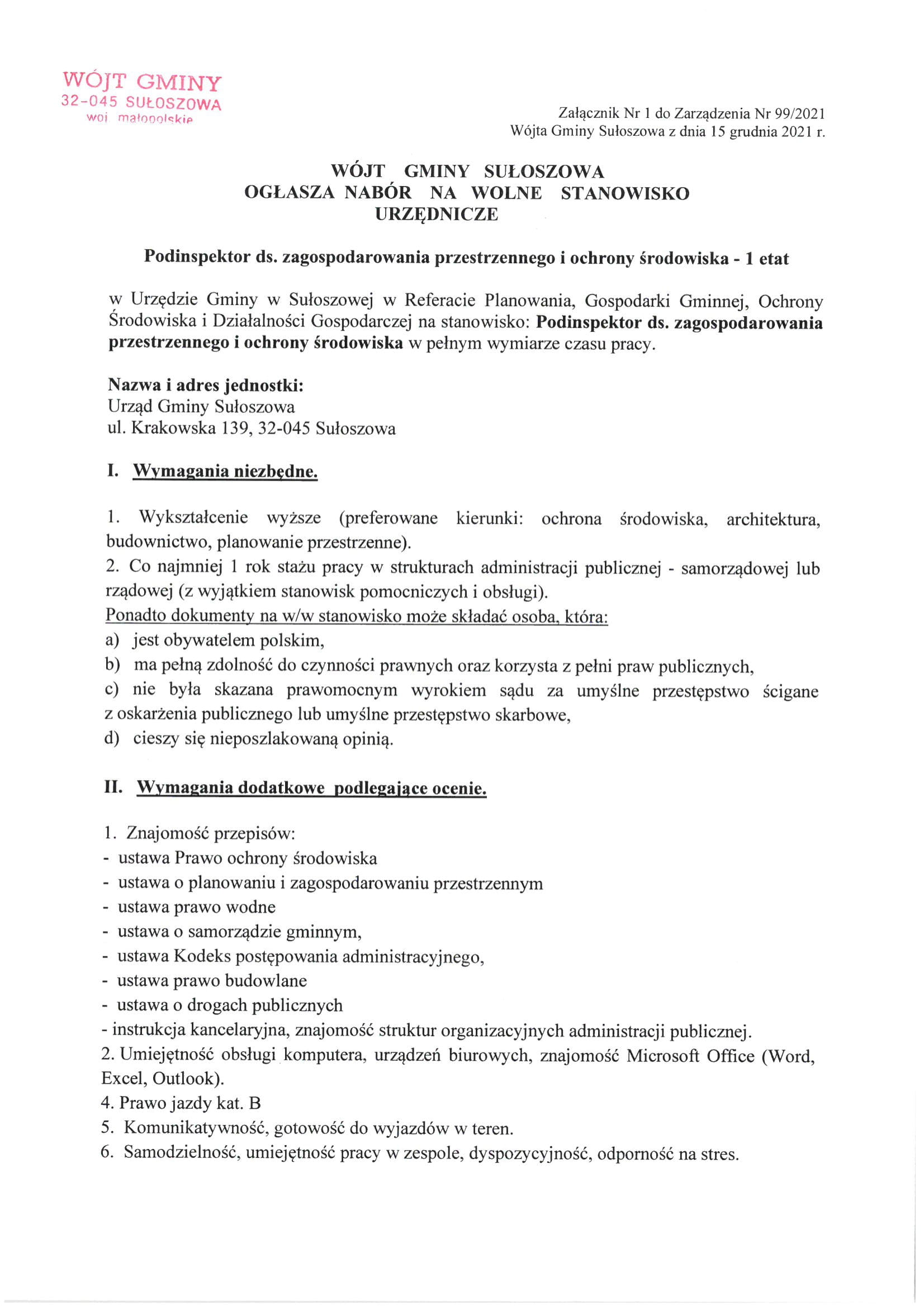 Załącznik Nr 1 do Zarz. nr 99.2021 1