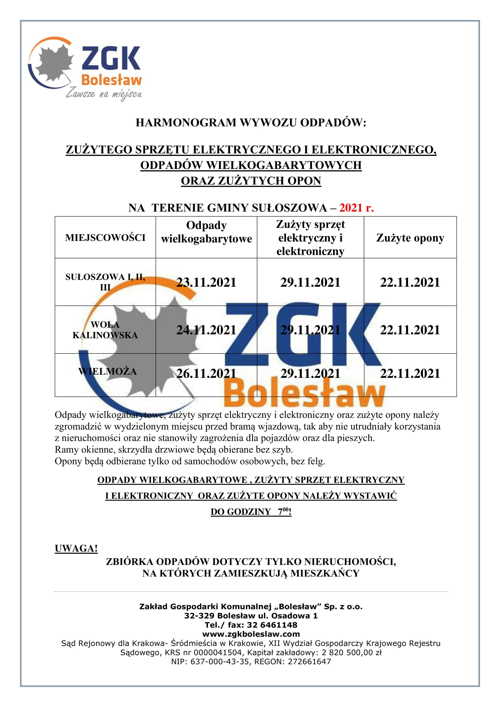 gabaryty Sułoszowa 11.21 2 1 1