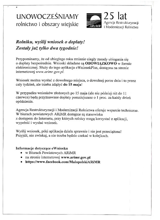 ogłoszenie arimr 20190430