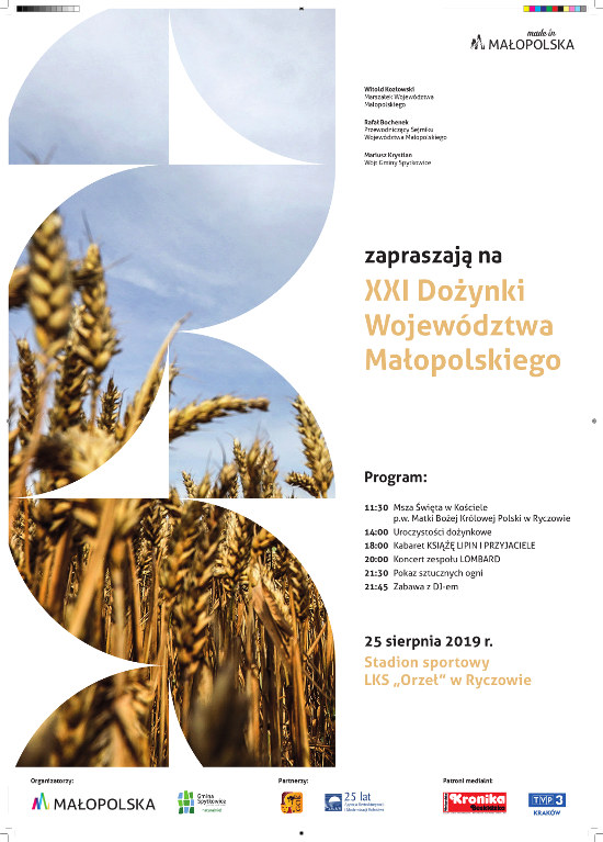 plakat dozynki malopolskie 2019