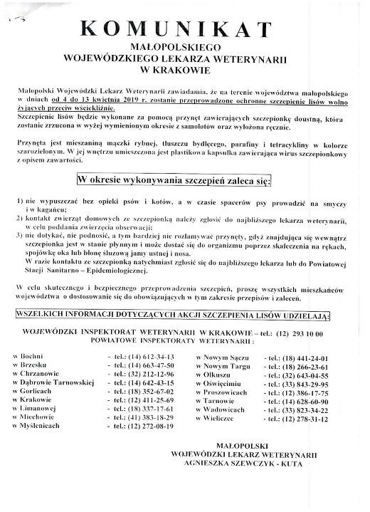 skan20190408 11050174 komunikat szczepienie ochronne lisow mid