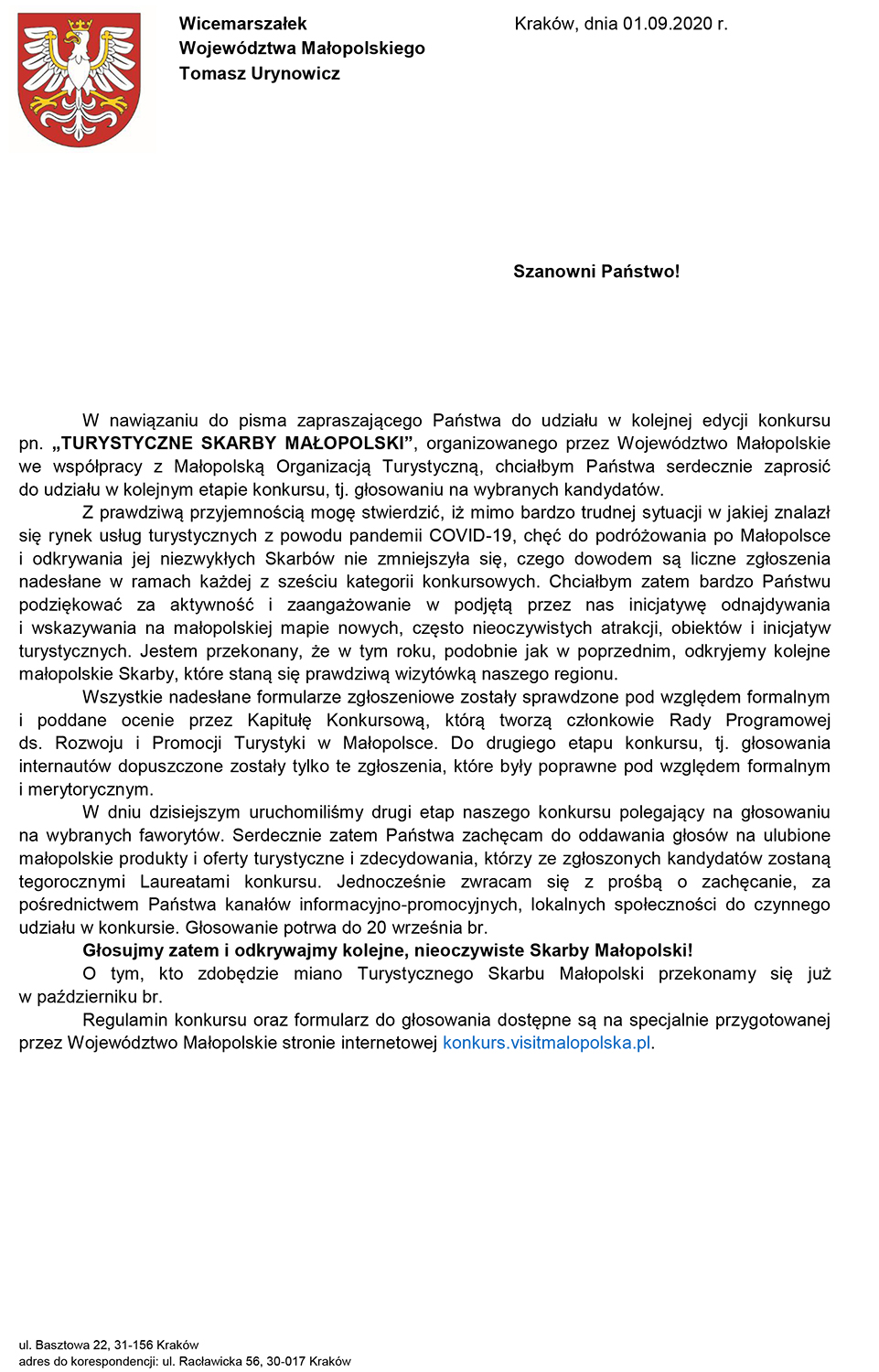 zaproszenie do głosowania 1