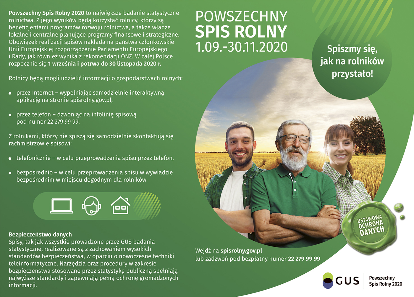 zał.2 Informacja o Powszechnym Spisie Rolnym PSR 2020 portale społecznościowe