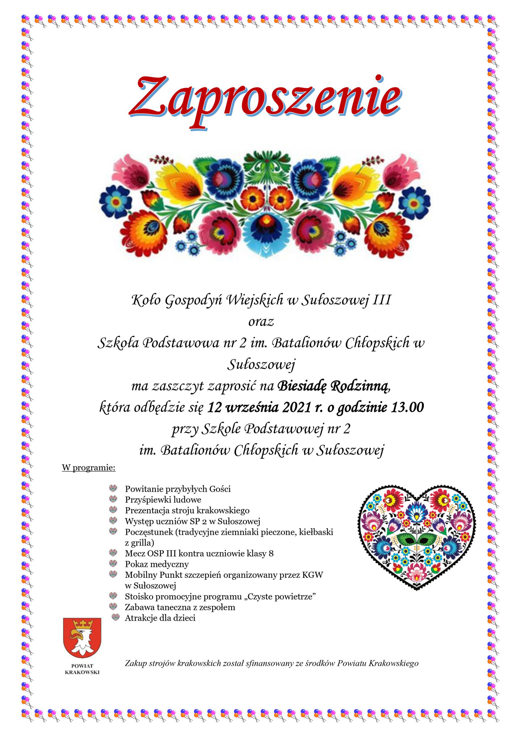 Zaproszenie na Biesiadę Rodzinną