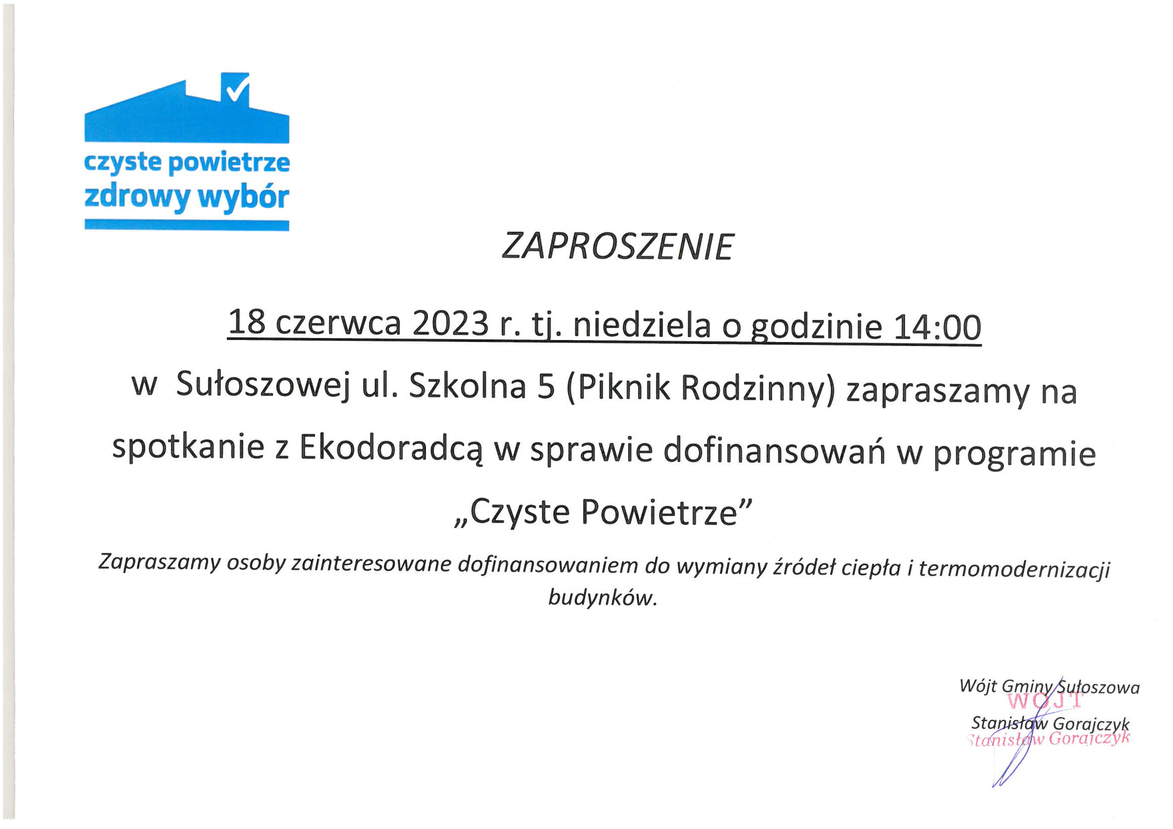 Czyste Powietrze- spotkanie z Ekodoradcą