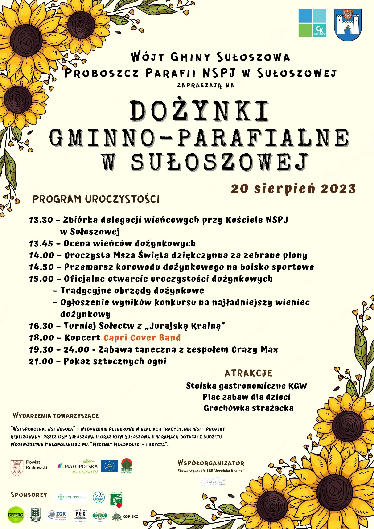 Dożynki Gminno-Parafialne w Sułoszowej