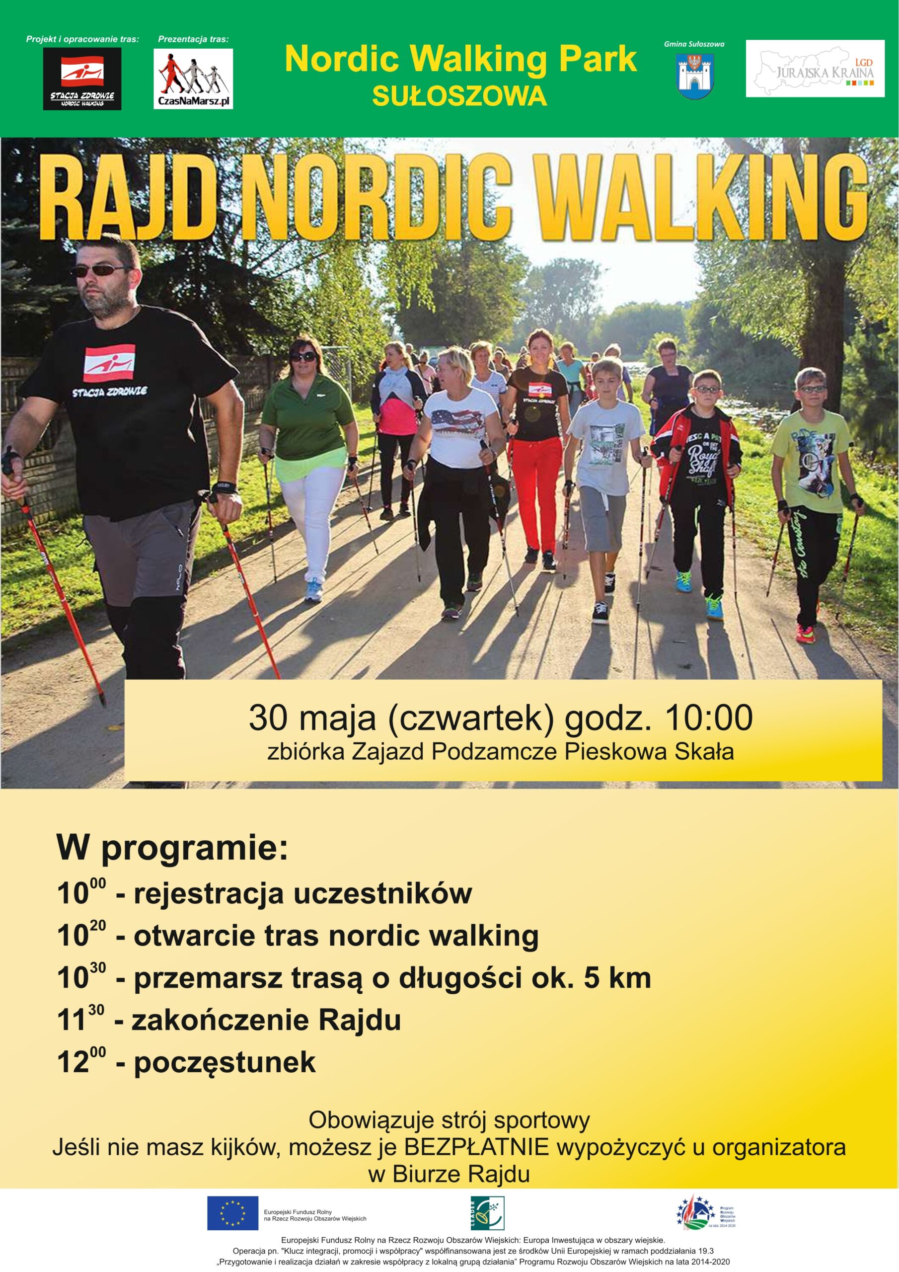 Lokalna Grupa Działania „Jurajska Kraina” zaprasza na Rajd nordic Walking